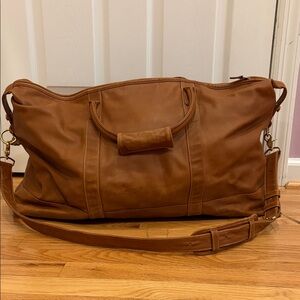 Coach Leather Duffle Bag Cognac
